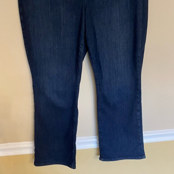 NYDJ Dark Kenzie Wash Pull On Bootleg Jeggings Jeans Size P2X - Picture 5 of 14